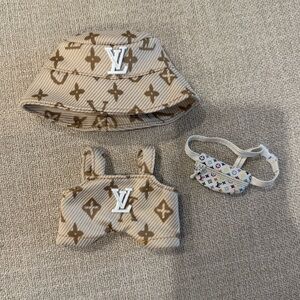 Labubu Romper with Matching Bucket Hat and Fanny Pack